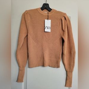 NWT Zara Balloon Sleeves Knit Sweater